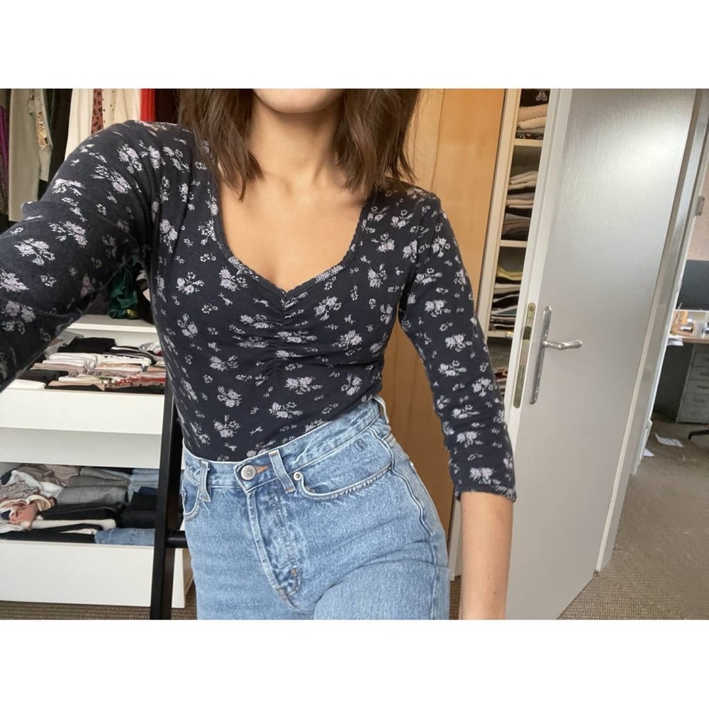 Rouje Black Floral Long Sleeve Top